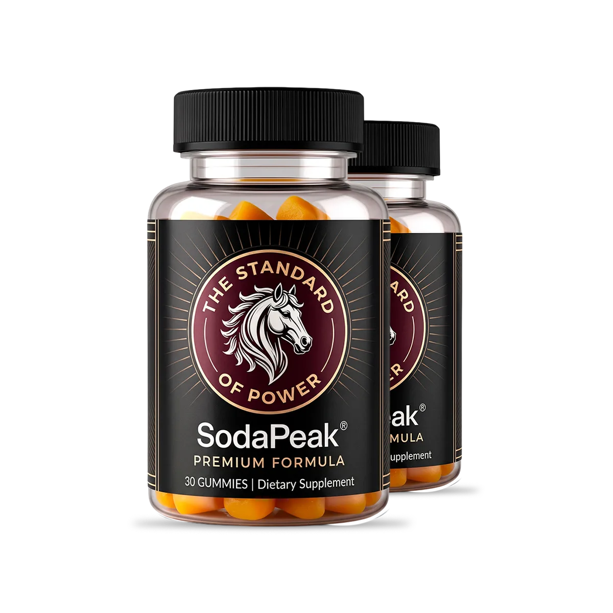 SodaPeak daily gummy dietary supplement for adult men's wellness, energy, stamina, physical performance, and vitality
